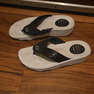 Skechers Black and White Women's Sandals